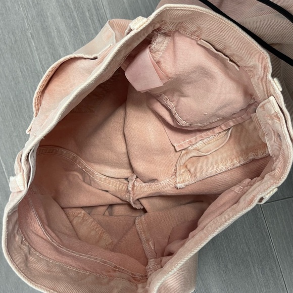 SLVRLAKE Grace High Rise Ankle Jeans Size 24 Dusty Pink Coral Wide Leg USA Made - Picture 12 of 16